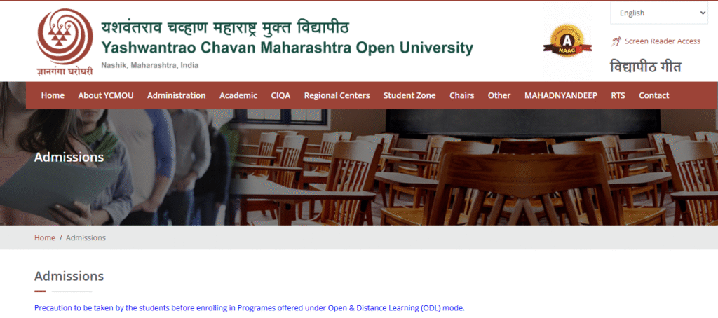  https://ycmou.ac.in/admissions
